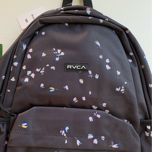 🌸NWT RVCA MULTIPLIED II BLACK FLORAL BACKPACK 🌸 - Picture 3 of 13